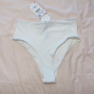 NWT ZARA high waisted swim bottoms large